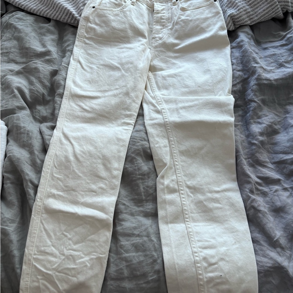 Sezane High-Rise White Jeans - Picture 4 of 4